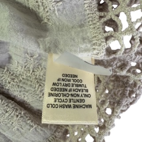 NWT Fever Ivory Color 3/4 Sleeve Crochet Cotton Relaxed Fit Top Size L - Picture 9 of 12